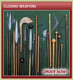 antique stabbing spears