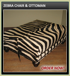 Zebra Chair & Ottoman