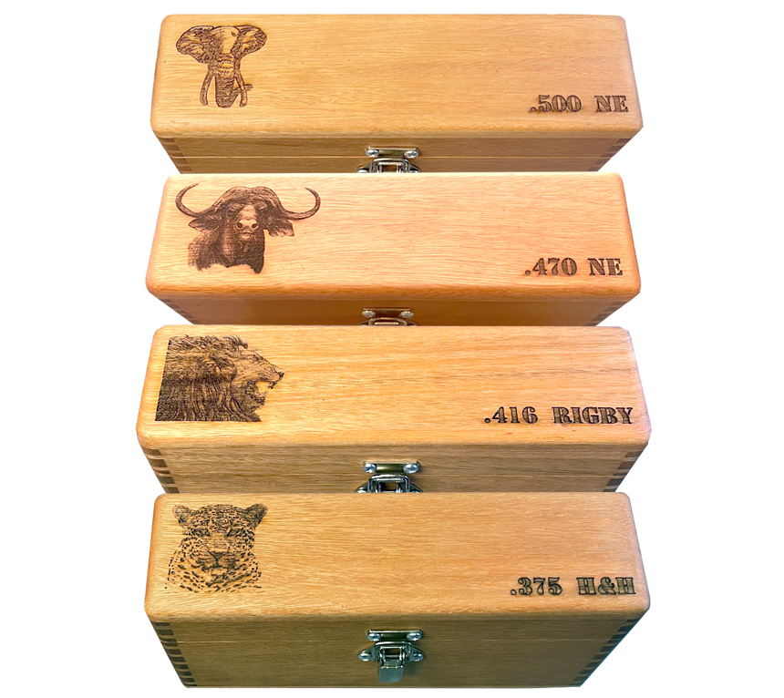 In-Stock Exotic Wood Rifle Ammo Box - 20 Round Capacity: African Sporting  Creations