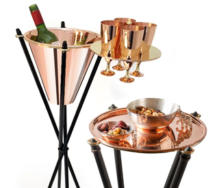Plated Silver, Copper, Wooden Housewares