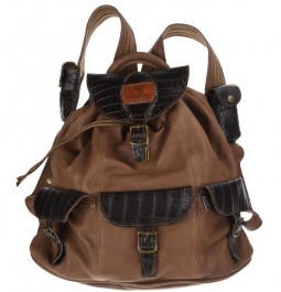 Chocolate Croc & Impala Haversack