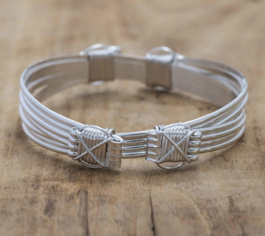 Elephant Hair Knot style 3 strand silver bracelet | Quality elephant hair knot  bracelets/bangles