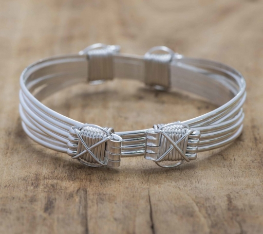 Women's Silver Strand Silver Knot Elephant Hair Bracelet - Etsy