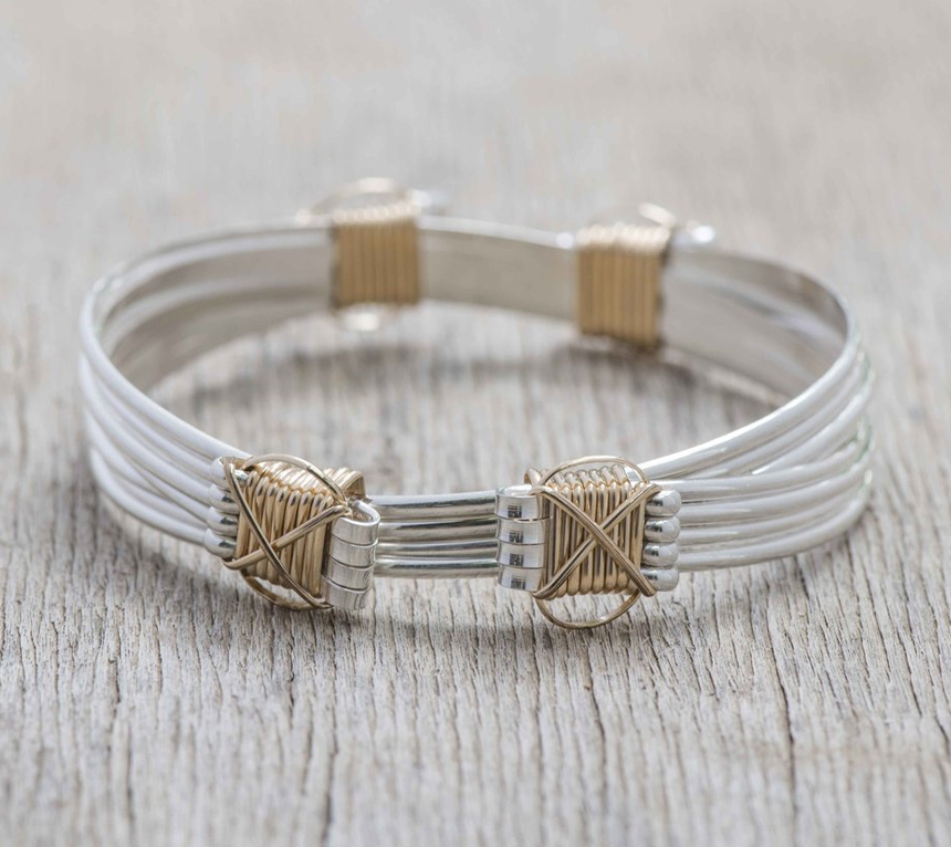 Women's Plated Gold & Silver Elephant Knot Bracelet: African Sporting Creations Women's Plated Gold & Silver Elephant Knot Bracelet: African Sporting Creations