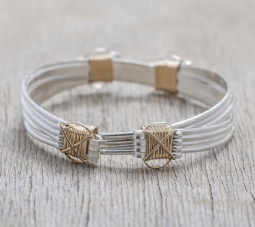 Men's Plated Gold & Silver Elephant Knot Bracelet