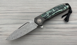 imambaⓇ Flipper Damasteel Rose in Green Kudu Bone