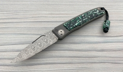 Rinkhals Damasteel Rose in Green Kudu Bone