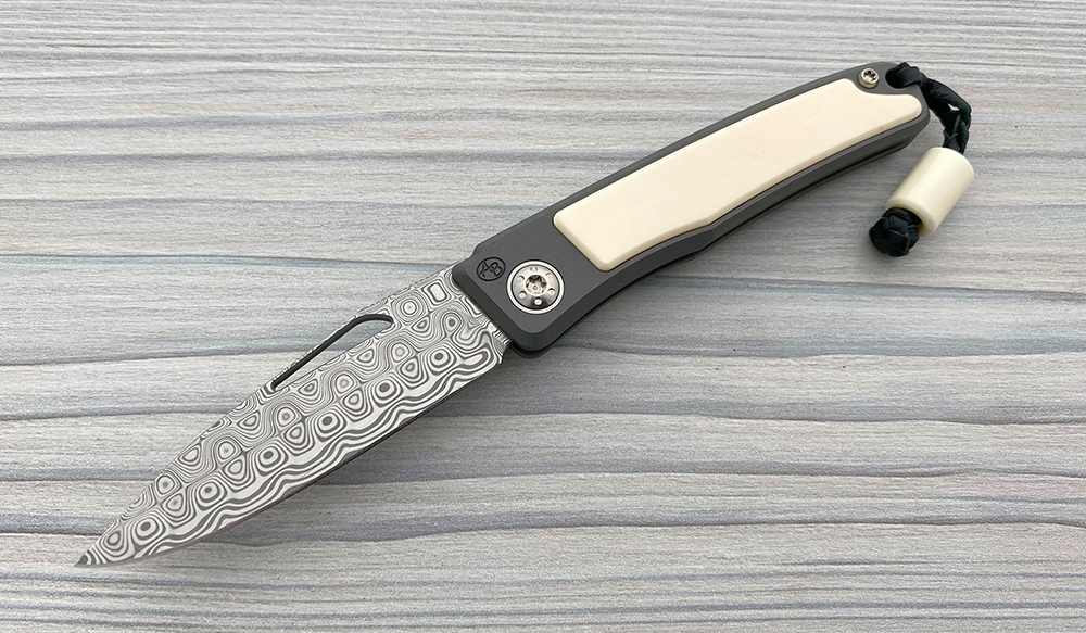 Rinkhals Damasteel Rose in Synthetic Ivory African Sporting Creations