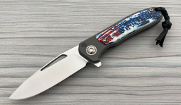 imambaⓇ Mirror Flipper in Red, White & Blue Kudu Bone