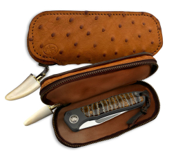 Ostrich Leather Pouch