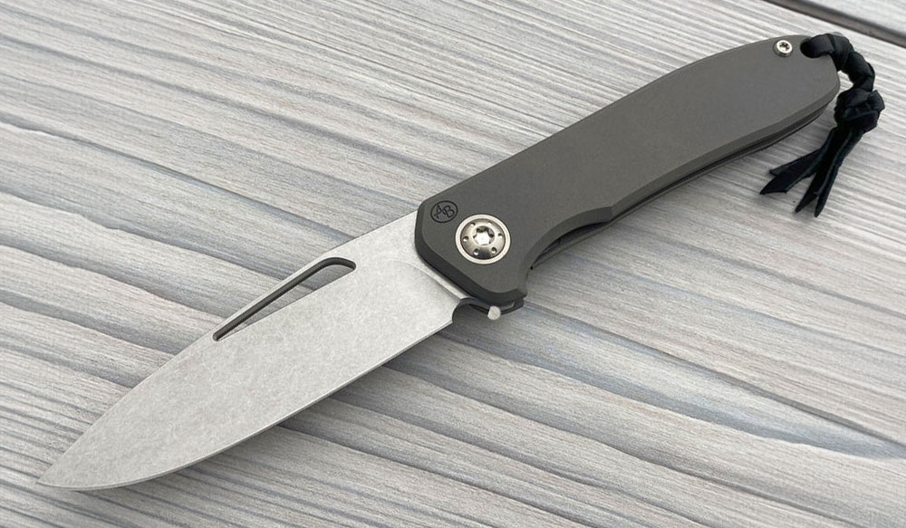 Stonewashed imambaⓇ Flipper Delete in Titanium: African Sporting Creations