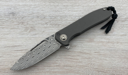imambaⓇ Flipper Damasteel Rose in Solid Titanium
