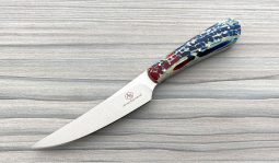 Porcupine in Red, White & Blue Kudu Bone