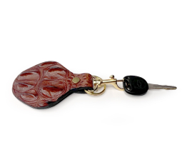 Circular Hornback Crocodile Key Chain