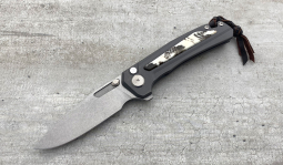 Turaco Stonewashed Flipper in Stabilized Warthog Tusk