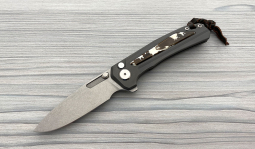 Turaco Stonewashed Flipper in Stabilized Warthog Tusk