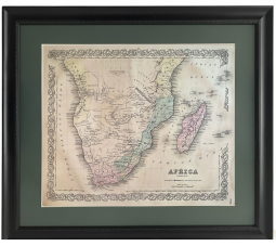 Antique 1859 Southern Africa Hand-Colored Map