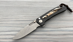 Turaco Stonewashed Flipper in Stabilized Warthog Tusk