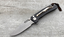 Turaco Stonewashed Flipper in Stabilized Warthog Tusk