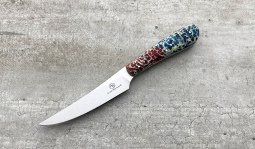 Porcupine in Red, White & Blue Kudu Bone