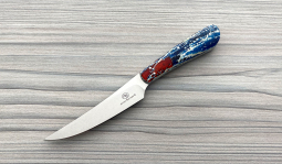 Porcupine in Red, White & Blue Kudu Bone