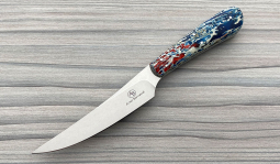 Porcupine in Red, White & Blue Kudu Bone
