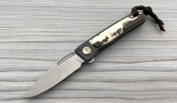 Rinkhals Flipper Stonewashed in Stabilized Warthog Tusk
