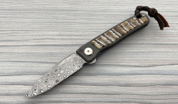 Rinkhals Flipper Damasteel in Mammoth Molar