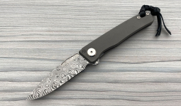 Rinkhals Flipper Damasteel in Solid Titanium