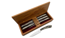 Stabilized Kudu Bone Steak Knives