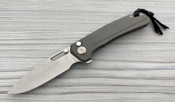 Turaco Stonewashed Flipper in Solid Titanium