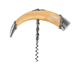 Fine Boar's Tusk and Sterling Corkscrew