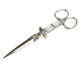 German Prostitute's Scissors with Mother of Pearl Grips