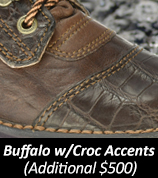 Buffalo with Croc Accents