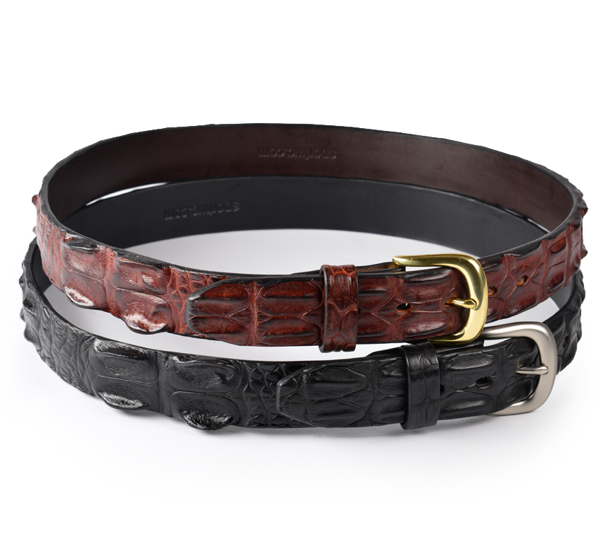 Hornback Crocodile Handmade Belts