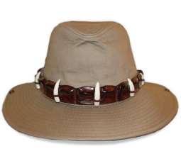 Saltwater Crocodile Hat Band w/Teeth