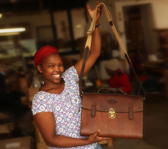 briefcase with initials