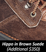 Hippo in Brown Suede